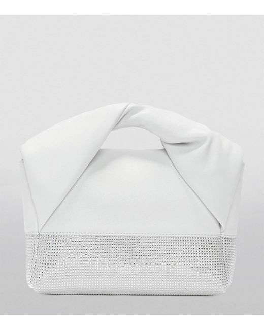 J.W. Anderson White Mini Leather Twister Top-handle Bag
