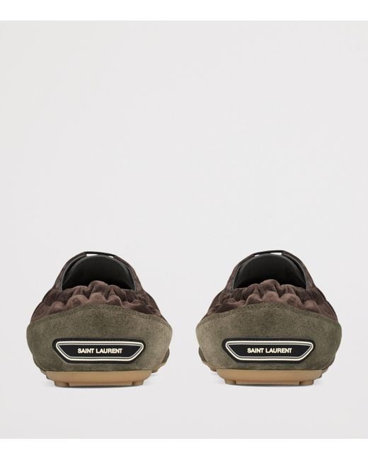 Saint Laurent Brown Suede Lewis Sneakers for men