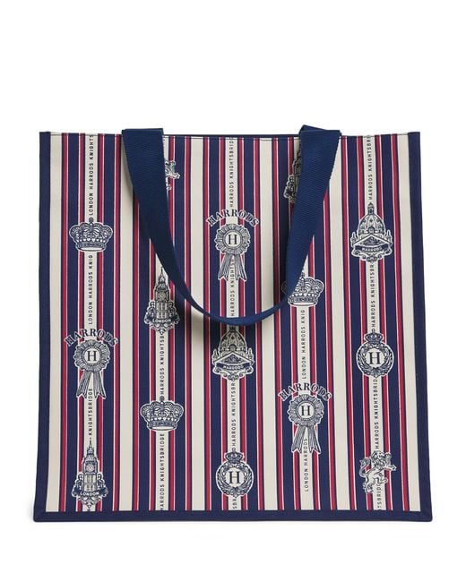 Harrods Blue Medium London Calling Tote Bag