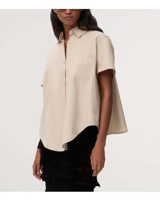 Loewe Natural X Paula's Ibiza Anagram Short-Sleeve Shirt
