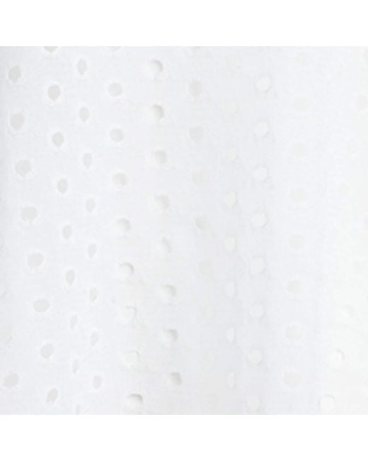 Alaïa White Silk Eyelet Tunic Top
