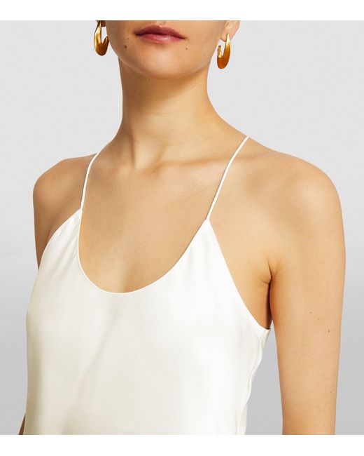 Olivia Von Halle White Silk Bella Pyjama Set