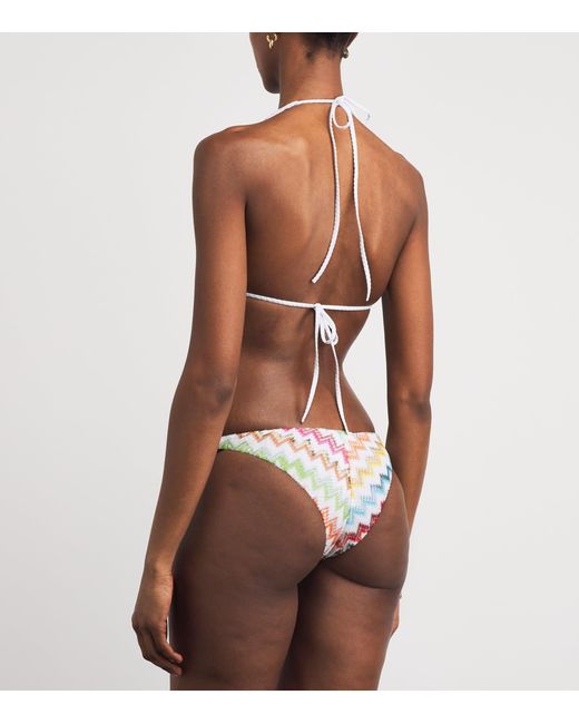 Missoni White Zigzag Playful Halterneck Bikini