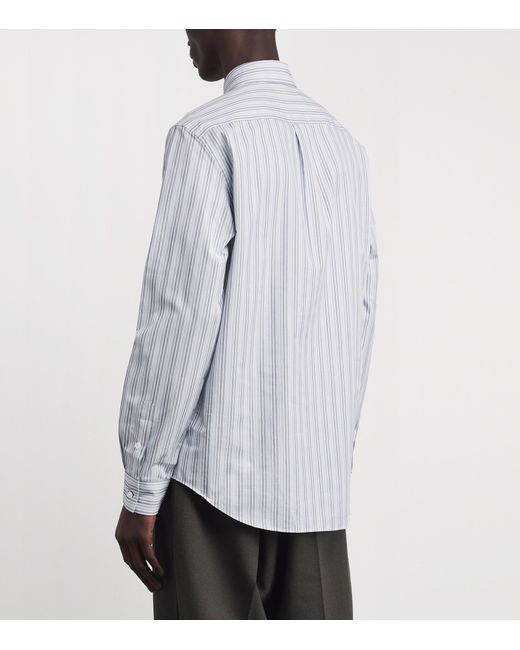 Paul Smith Blue Cotton Stripe Shirt for men