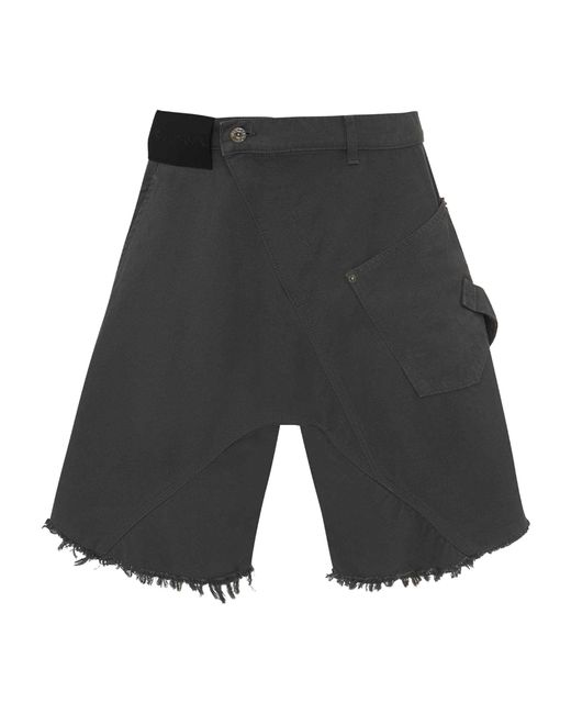 J.W. Anderson Gray Twisted Workwear Shorts for men