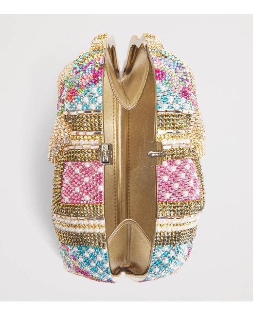 Judith Leiber Multicolor Embellished Elephant Clutch Bag