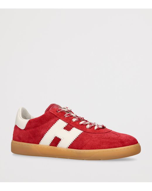 Hogan Red Suede Cool Sneakers for men