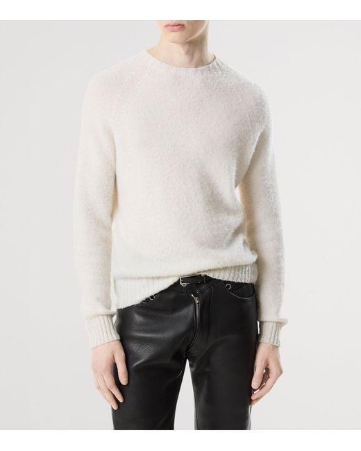 Tom Ford White Silk Crew-Neck Sweater for men