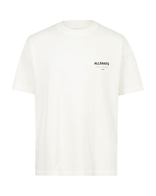 AllSaints White Organic Cotton Underground T-shirt for men