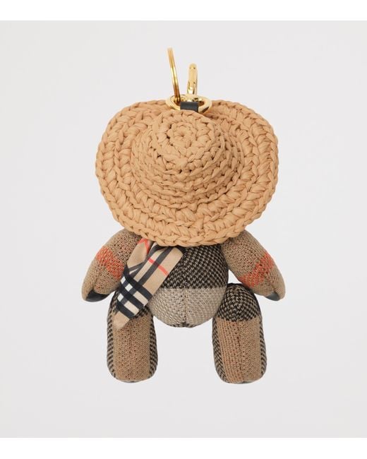 Burberry Natural Scarf And Hat Thomas Bear Charm