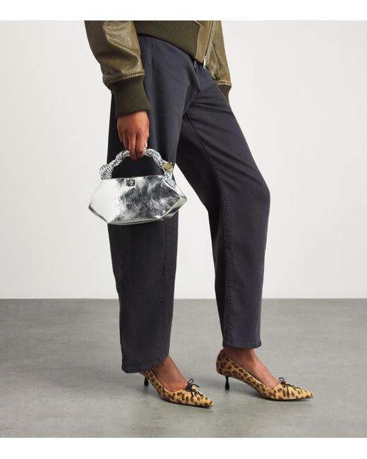 Ganni Mini Metallic Bou Top-Handle Bag