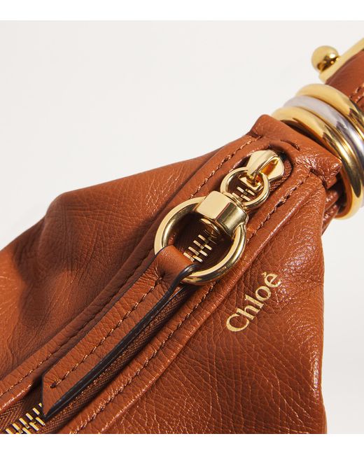 Chloé Brown Small Leather Bracelet Shoulder Bag