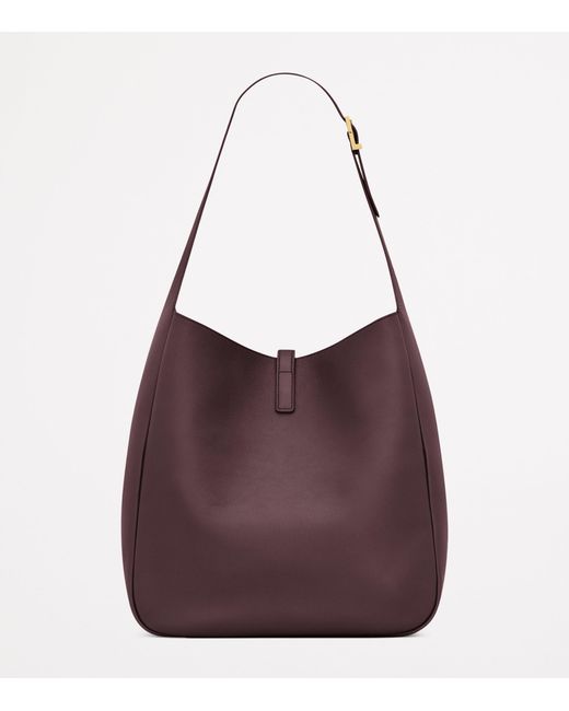 Saint Laurent Purple Large Calfskin Le 5 À 7 Shoulder Bag