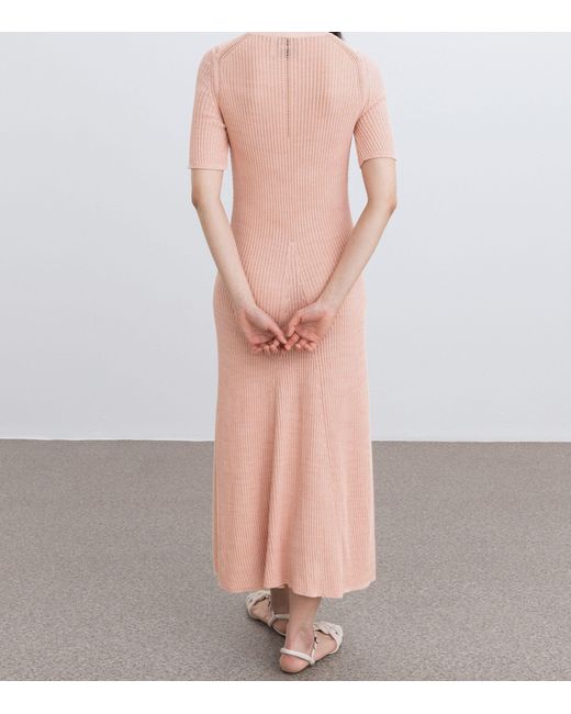 Aeron Pink Knitted Selkie T-shirt Dress