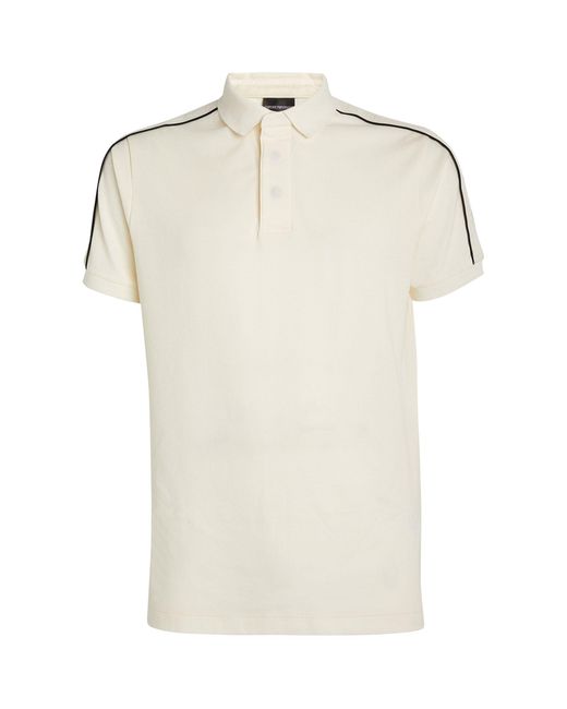 Emporio Armani White Logo Polo Shirt for men