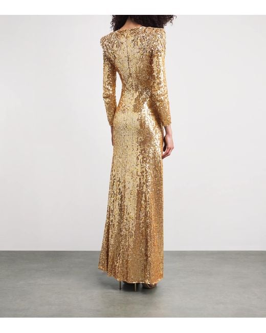 Jenny Packham Metallic Sequinned Dulcet Gown