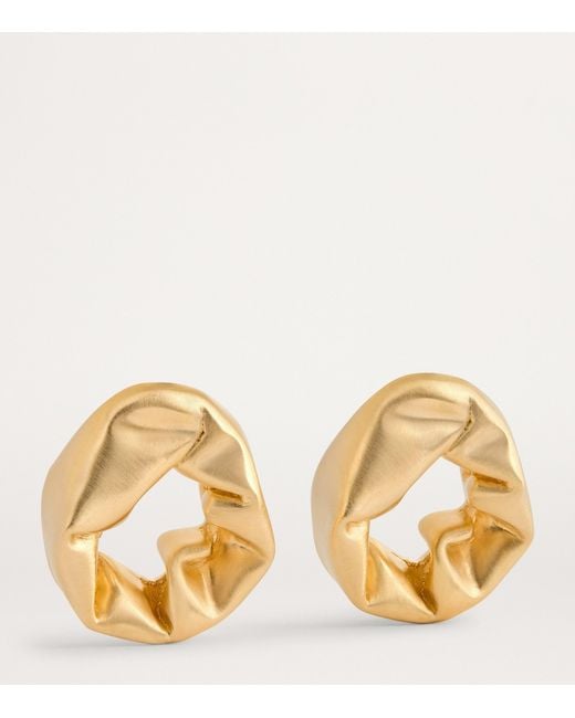 Completedworks Metallic Plated Scrunch Earrings