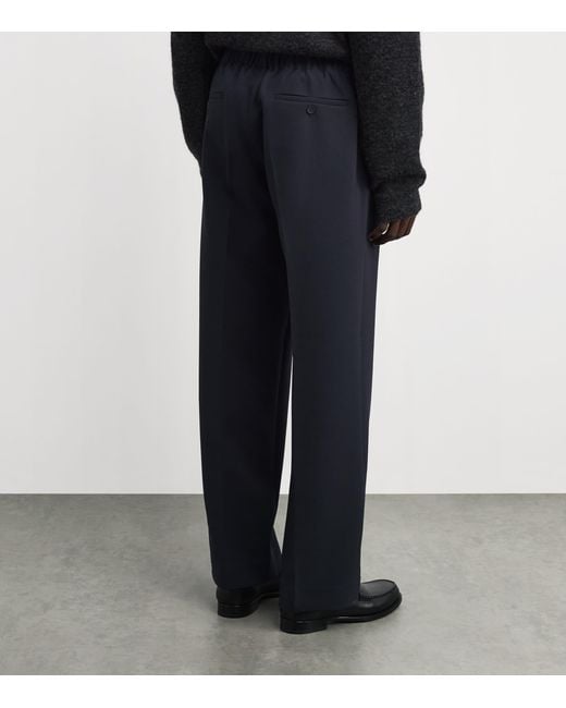 Sandro Blue Jersey Wide-Leg Trousers for men