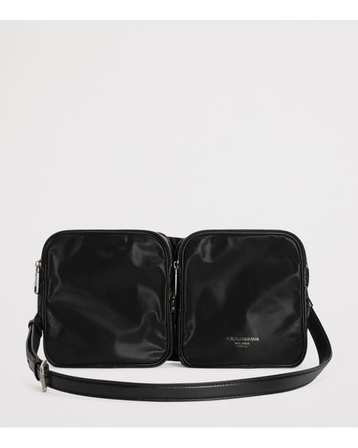 Dolce & Gabbana Black Patent Leather Cross-Body Bag