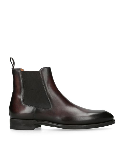 Magnanni Shoes Brown Suede Madison Chelsea Boots for men