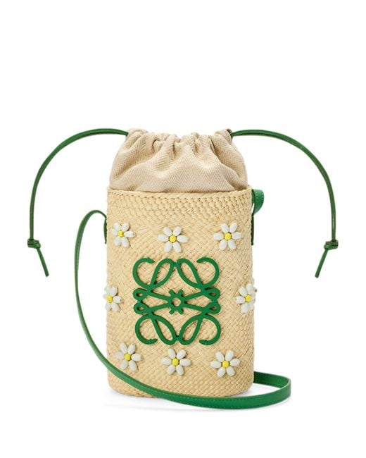 Loewe Green X Paula's Ibiza Anagram Flower Cross-Body Bag