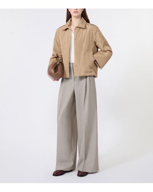 Weekend by Maxmara White Silk-Cotton Polo Shirt