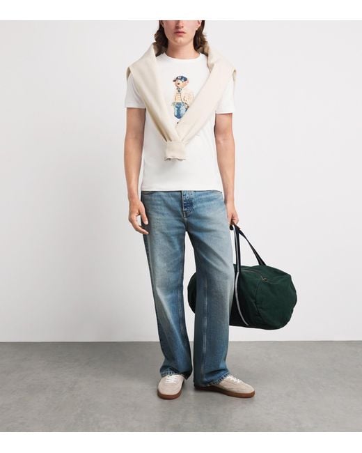 Polo Ralph Lauren White Cotton Polo Bear T-Shirt for men