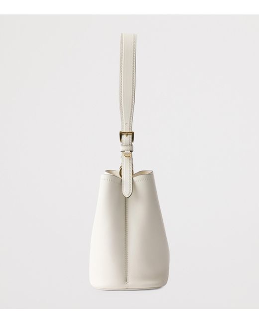 Prada White Medium Leather Shoulder Bag