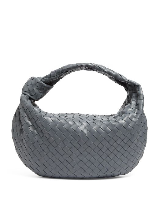 Bottega Veneta Small Leather Jodie Bag in Grey (Gray) | Lyst
