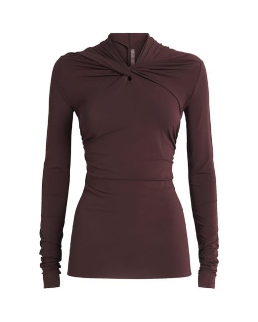Rick Owens Purple Twisted Kail Top