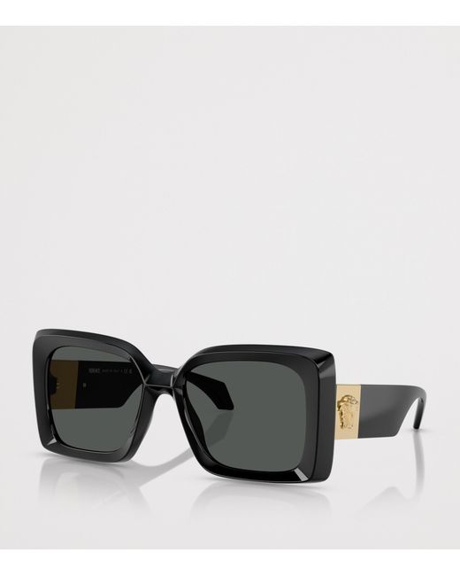 Versace Black Square Irregular Sunglasses