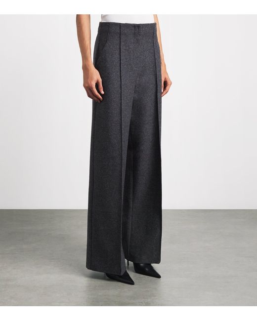 PAIGE Blue Wool-Blend Vicenza Trousers