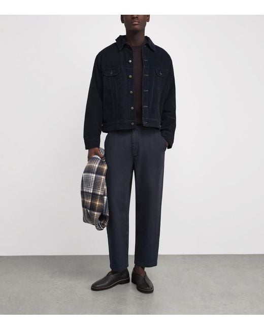 Wax London Blue Organic Cotton Kirt Trousers for men