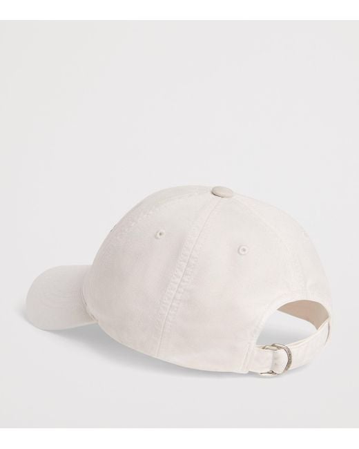 Acne White Cotton Logo Cap