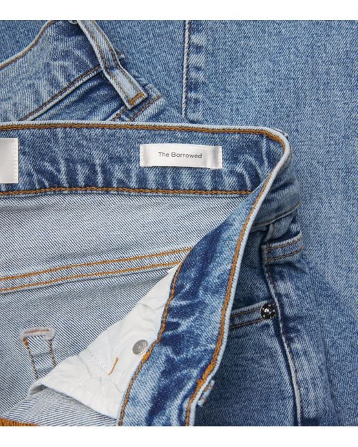FRAME Blue The Borrowed Straight Jeans