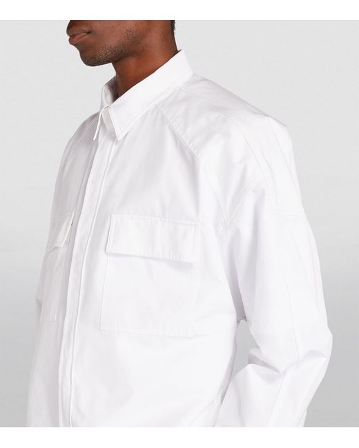 Juun.J White Cotton Shirt Jacket for men