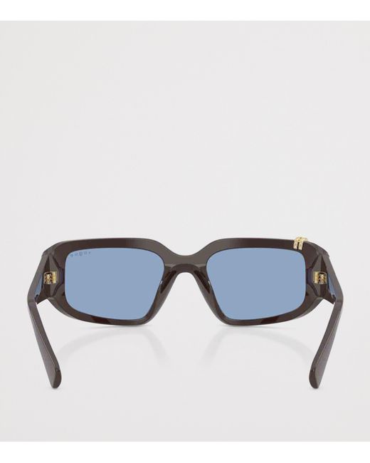 Vogue Blue Rhinestone Irregular Sunglasses