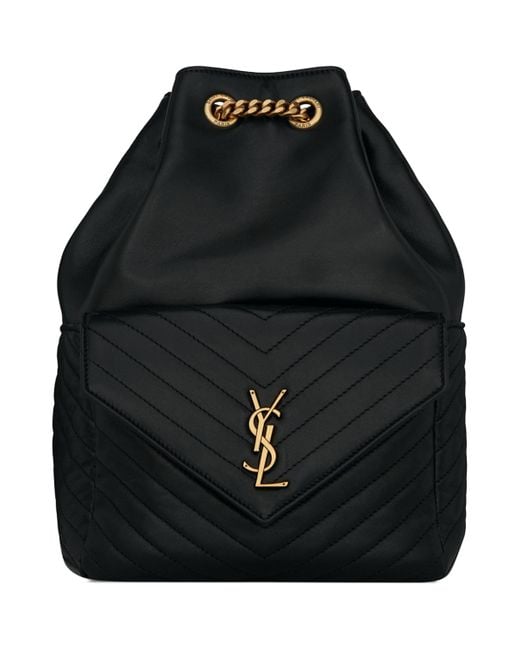 Saint Laurent Black Quilted Joe Backpack