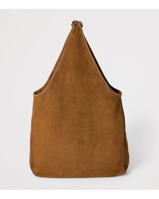 Miu Miu Brown Suede Tassel Tote Bag