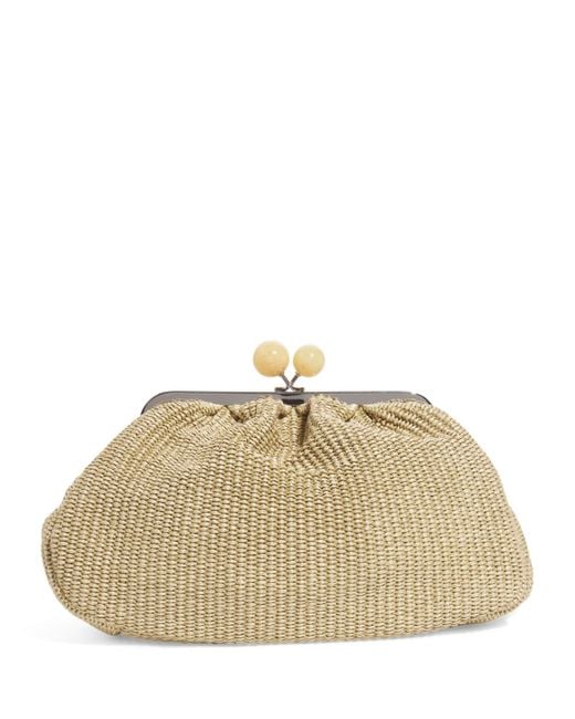 Weekend by Maxmara Natural Large Raffia-Effect Pasticcino Bag