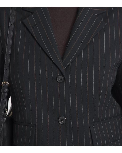 ME+EM Black Pinstripe Blazer