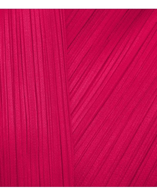 Pleats Please Issey Miyake Pink New Colorful Basics Maxi Dress
