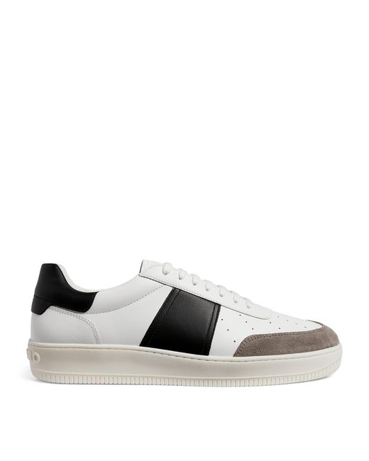 Sandro Leather Panelled Sneakers in Black for Men | Lyst