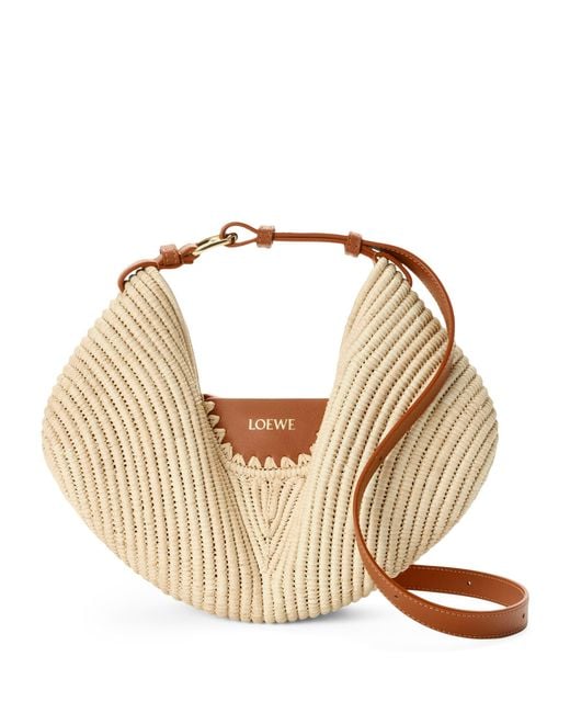 Loewe Metallic X Paula's Ibiza Medium Raffia Swing Shoulder Bag