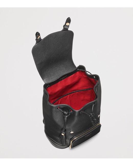 Aspinal Black Medium Leather Hudson Backpack