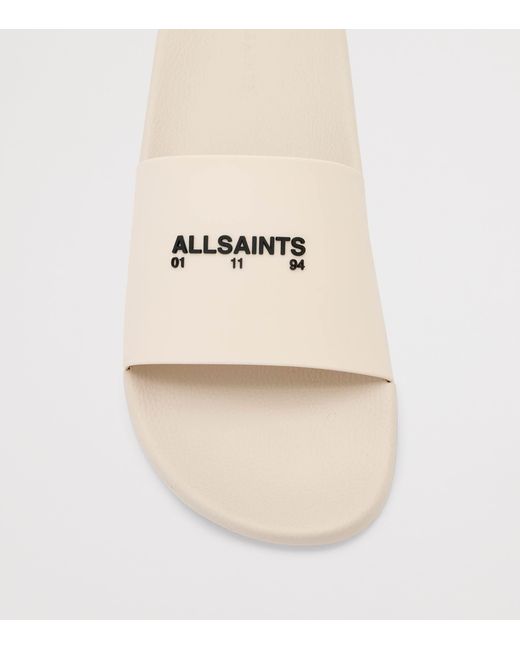 AllSaints Natural Rubber Date Slides for men