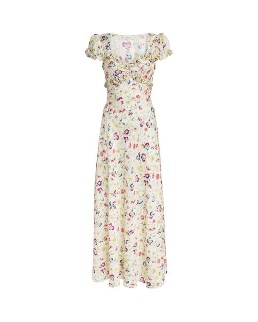 Doen Metallic Silk-Blend Satin Valerine Maxi Dress