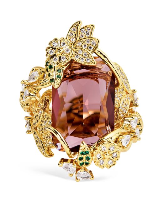 Zimmermann Metallic Embellished Bloom Cocktail Ring