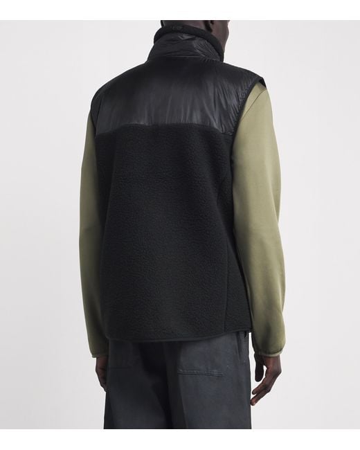 Rains Black Fleece Yermo Gilet for men