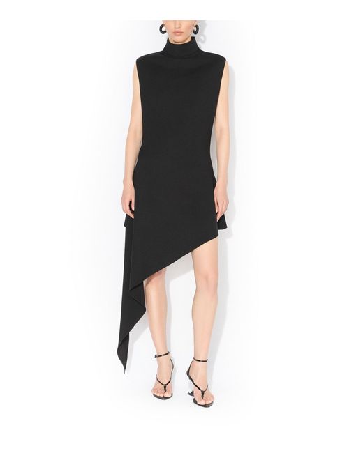Alaïa Black Lambskin Tubular Hoop Earrings